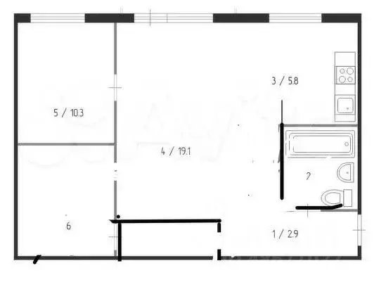 3-к кв. Сахалинская область, Южно-Сахалинск Амурская ул., 167 (51.0 м) - Фото 2