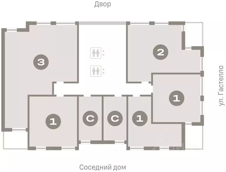 2-к кв. Свердловская область, Екатеринбург ул. Гастелло, 19А (65.74 м) - Фото 1