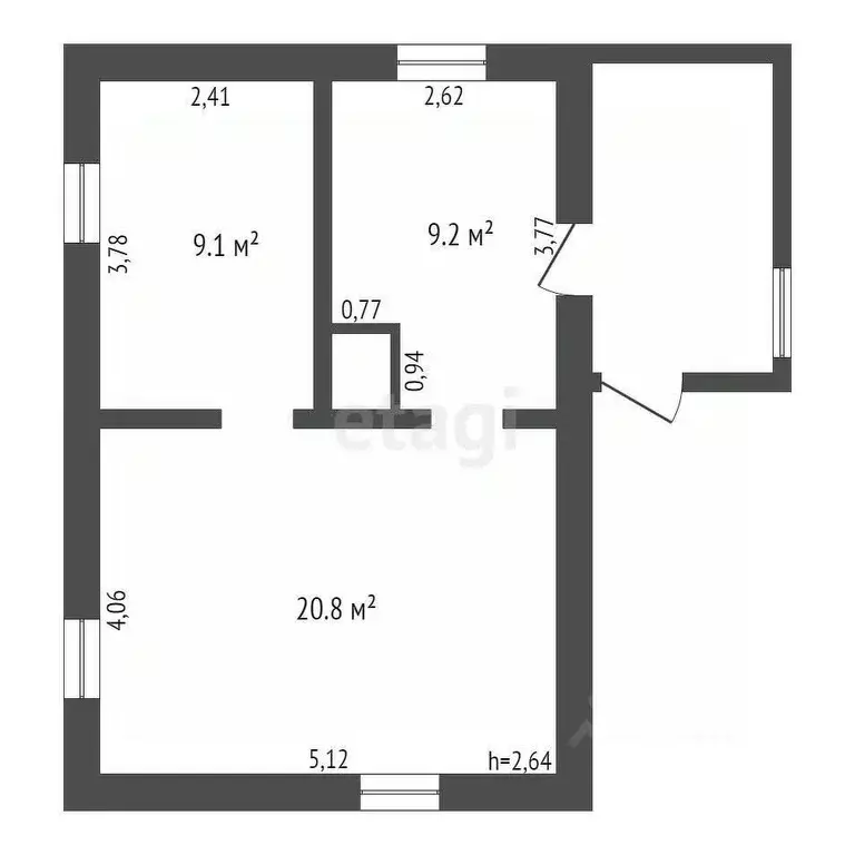 Дом в Кемеровская область, Топки ул. Гоголя, 53 (55 м) - Фото 1