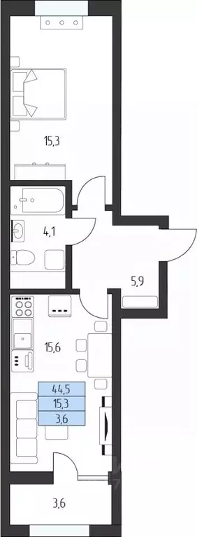 1-к кв. Карачаево-Черкесия, Зеленчукский район, с. Архыз  (42.7 м) - Фото 1