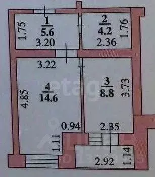 1-к кв. Липецкая область, Липецк ул. Артемова, 2к4 (33.2 м) - Фото 2