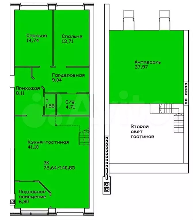 Аукцион: 3-к. квартира, 140,4 м, 3/3 эт. - Фото 1