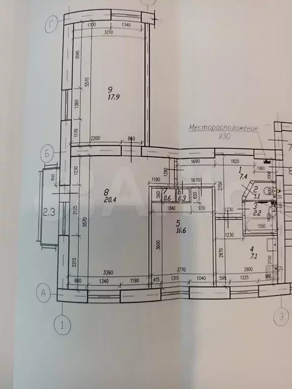 3-к. квартира, 67,6 м, 2/5 эт. - Фото 0