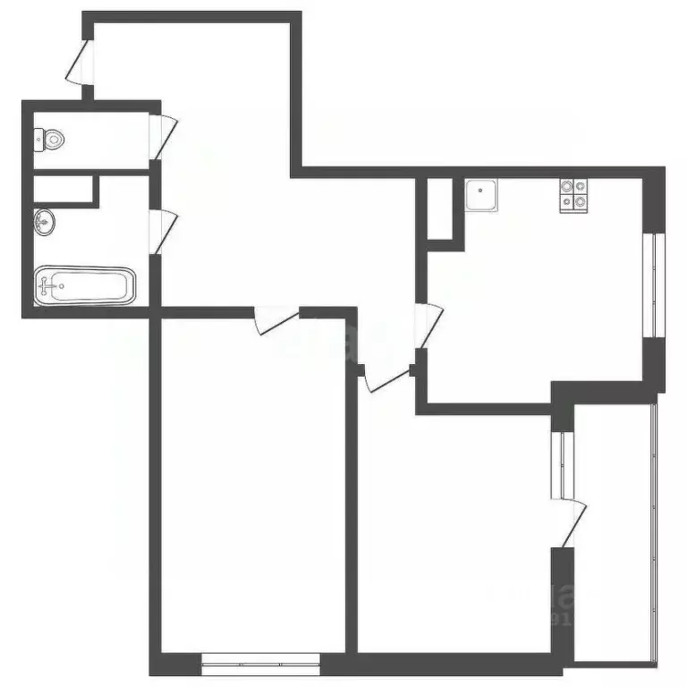 2-к кв. Тульская область, Тула городской округ, с. Осиновая Гора ул. ... - Фото 2