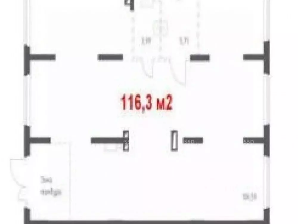 Торговая площадь в Москва пер. Любучанский, 1к1 (116 м) - Фото 2