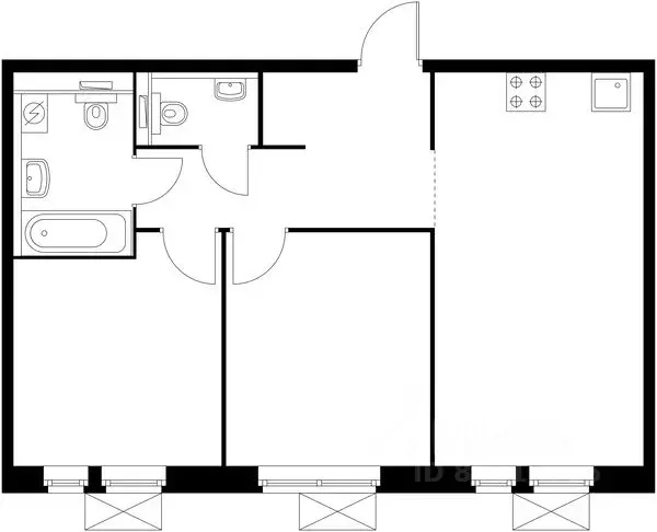 2-к кв. Московская область, Котельники Парковый мкр, 1к3 (56.1 м) - Фото 2