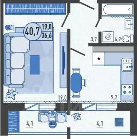 1-к кв. Орловская область, Орловский район, д. Образцово ул. Николая ... - Фото 1