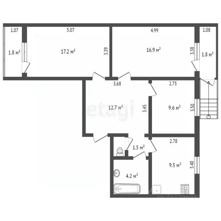 3-к кв. Ямало-Ненецкий АО, Тарко-Сале Пуровский район, ул. Мира, 8 ... - Фото 2