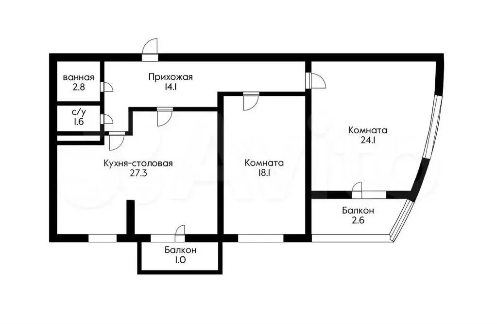 3-к. квартира, 96 м, 23/24 эт. - Фото 0