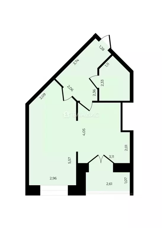 1-к кв. Ленинградская область, Кудрово г. Всеволожский район, ... - Фото 2