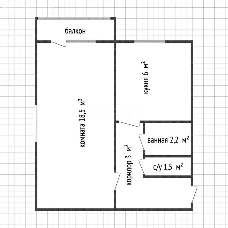 1-комнатная квартира: Майкоп, улица 8 Марта, 19 (24 м) - Фото 1