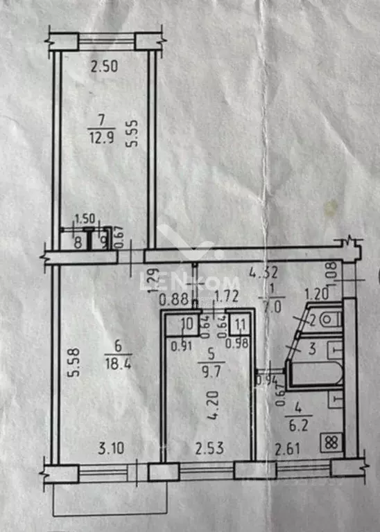 3-к кв. Удмуртия, Ижевск Школьная ул., 33 (58.9 м) - Фото 2