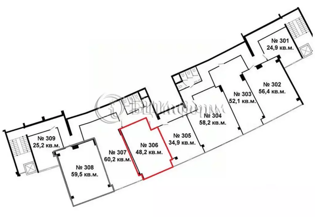 Офис в Санкт-Петербург ул. Матроса Железняка, 57 (48 м) - Фото 2