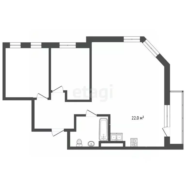 3-к кв. Челябинская область, Челябинск ул. Энтузиастов, 30Б (102.4 м) - Фото 2