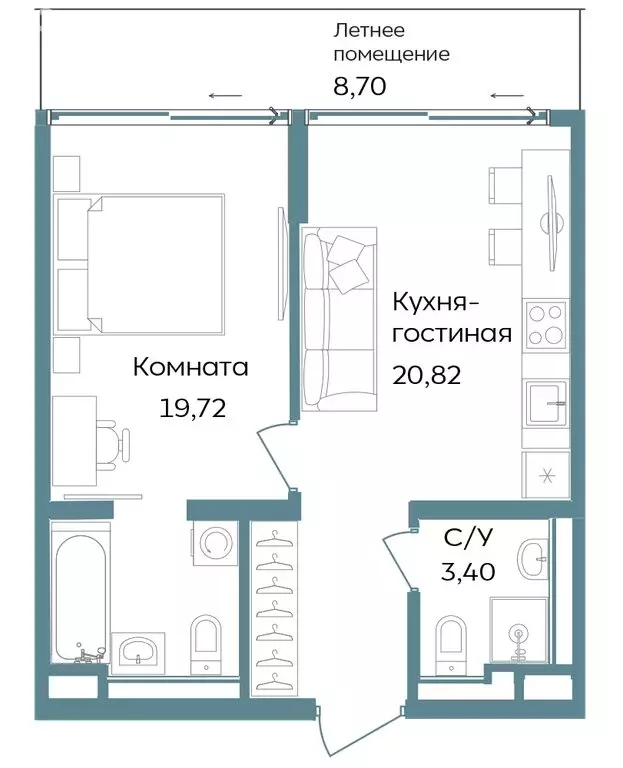 2-комнатная квартира: Республика Крым, Саки, курортный кластер Темпо ... - Фото 0