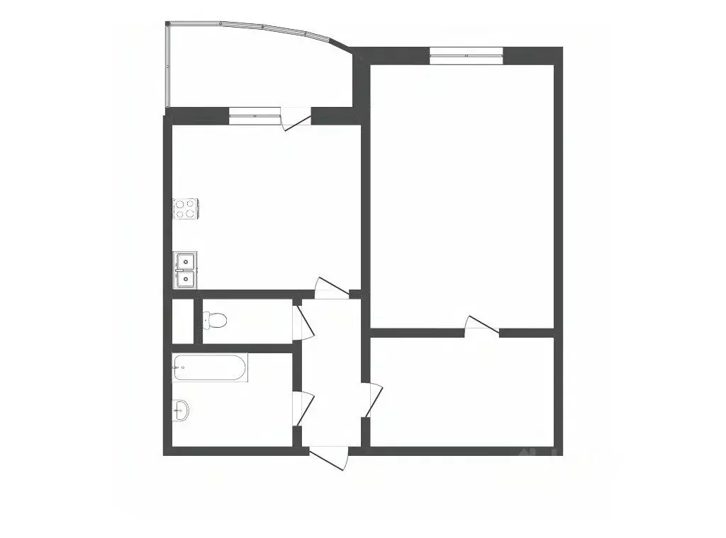 1-к кв. Тюменская область, Тюмень ул. Бориса Опрокиднева, 12 (42.9 м) - Фото 1