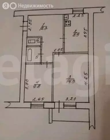 2-комнатная квартира: Лихославль, улица Вагжанова, 6А (50.2 м) - Фото 1