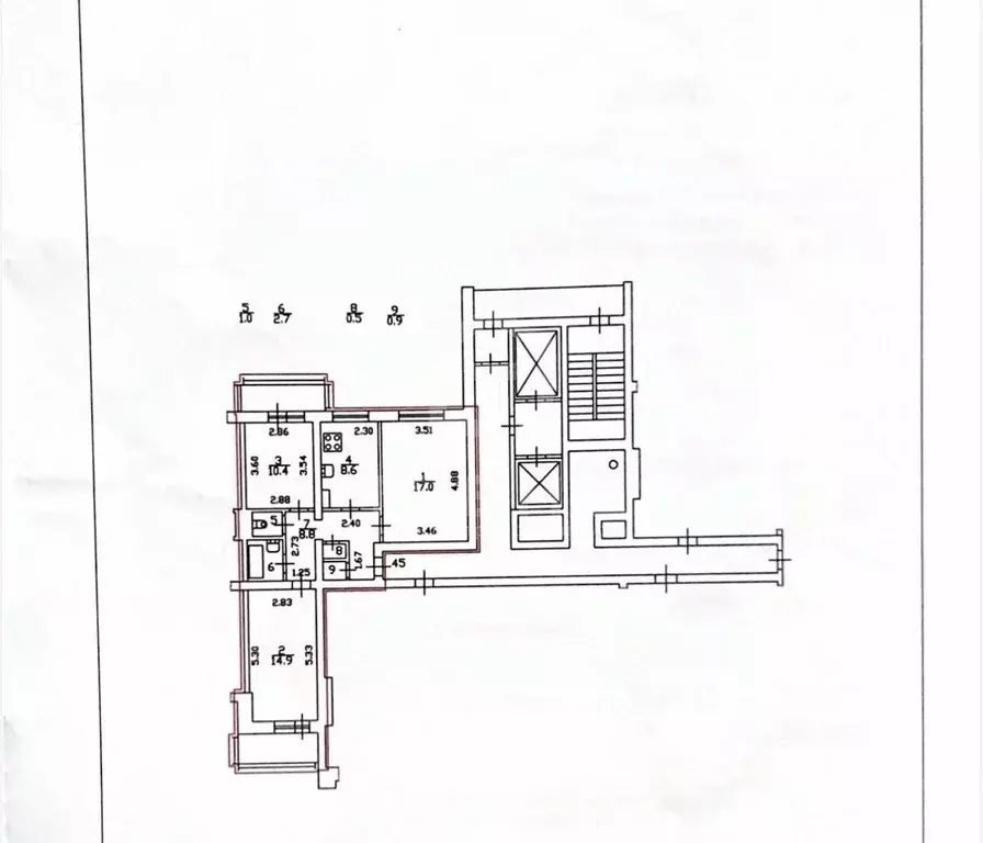 3-к кв. Санкт-Петербург Новосмоленская наб., 1 (64.8 м) - Фото 2