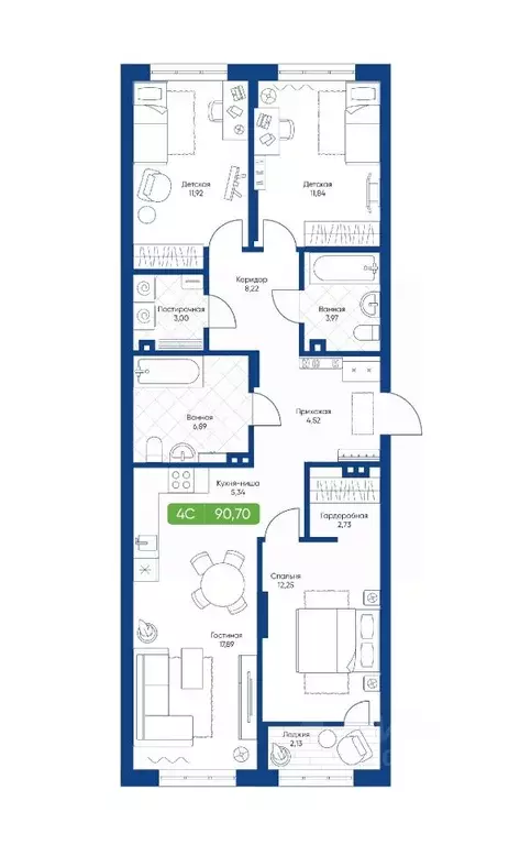 4-к кв. Новосибирская область, Новосибирск Биография жилой комплекс ... - Фото 1