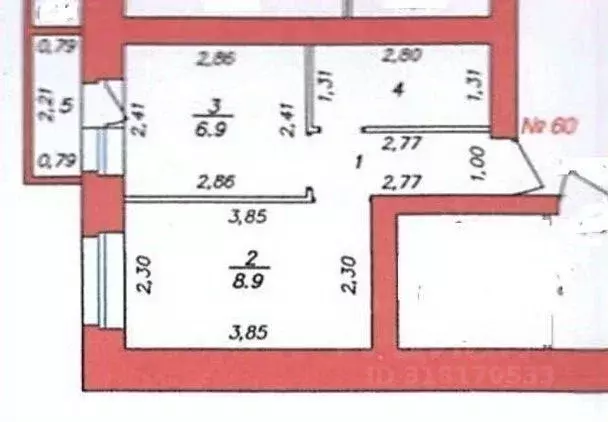 1-к кв. Ярославская область, Любим ул. Раевского, 17А (22.3 м) - Фото 2