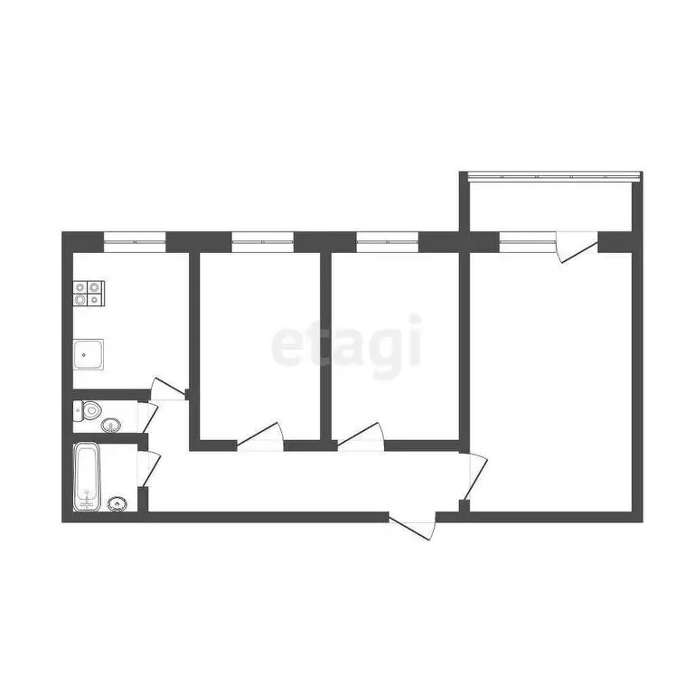 3-комнатная квартира: Омск, улица Лермонтова, 24 (73 м) - Фото 0
