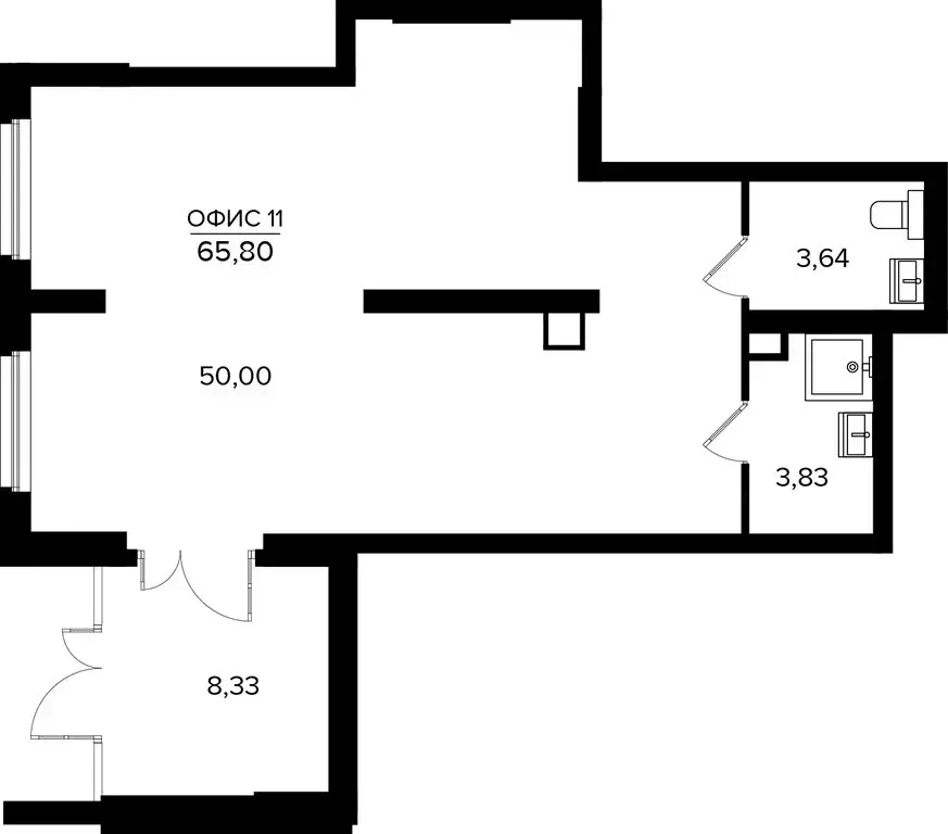 Помещение свободного назначения (65.8 м) - Фото 1