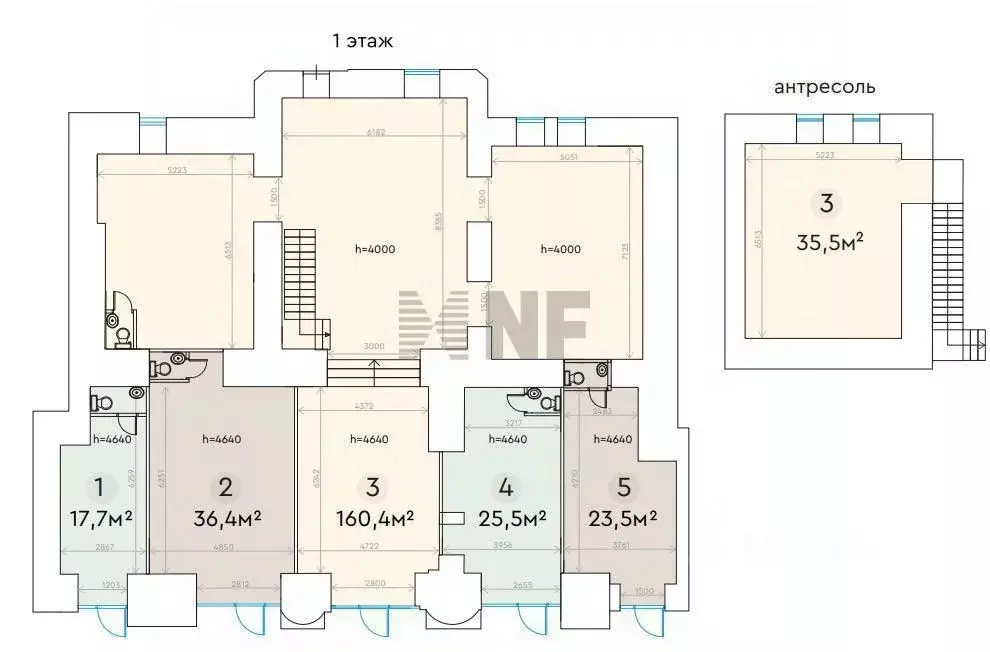 Торговая площадь в Москва ул. Остоженка, 5 (26 м) - Фото 1