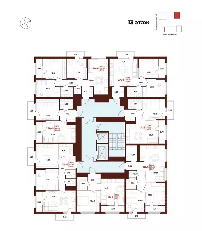 2-к кв. Пензенская область, Пенза Арбери жилой комплекс (68.92 м) - Фото 2
