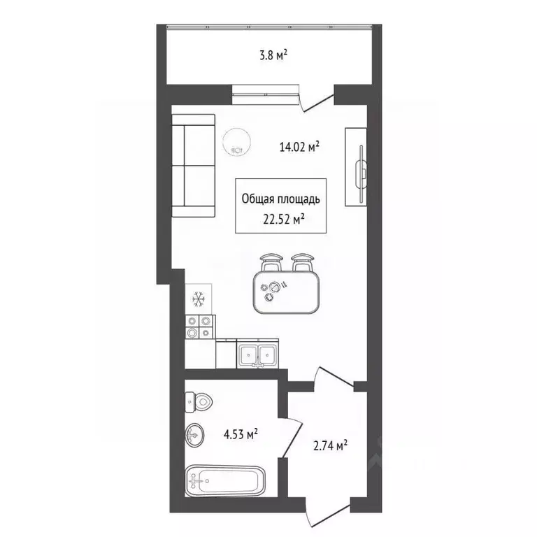 Студия Новосибирская область, Новосибирск ул. Бориса Богаткова, 208/2 ... - Фото 2