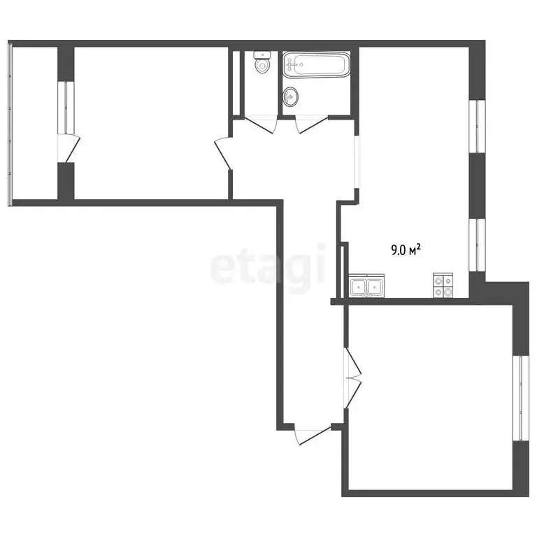 3-комнатная квартира: Усинск, улица Нефтяников, 52 (65.3 м) - Фото 1