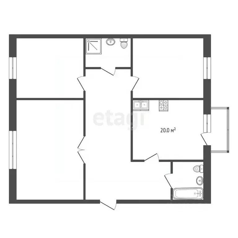 3-к кв. Ярославская область, Ярославль ул. 8 Марта, 11к3 (89.0 м) - Фото 1
