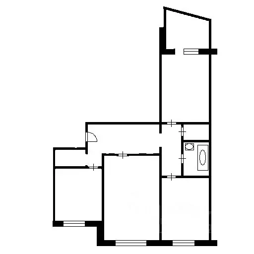 3-к кв. Новосибирская область, Новосибирск ул. Курчатова, 37 (63.2 м) - Фото 1