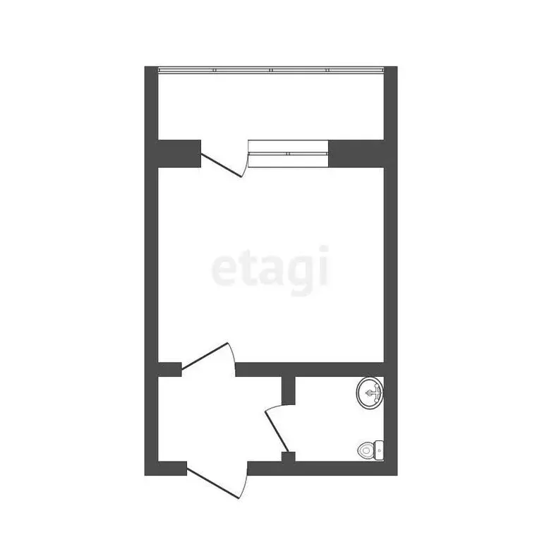 Квартира-студия: Тюмень, Олимпийская улица, 24 (13.5 м) - Фото 0