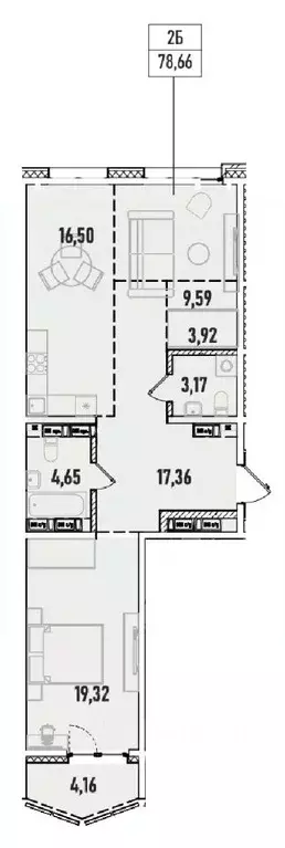 2-к кв. Иркутская область, Иркутск Донская ул., 5Г (78.66 м) - Фото 0