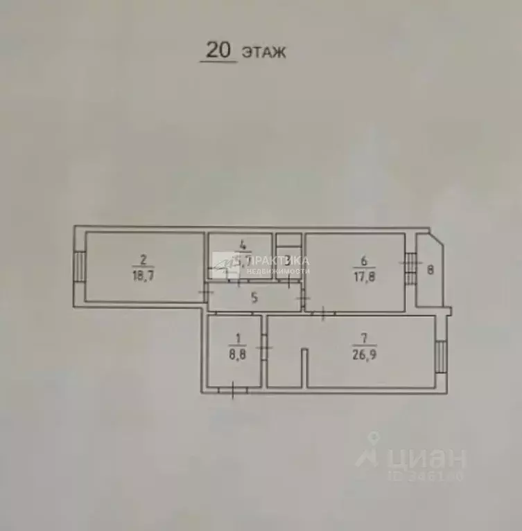 2-к кв. Московская область, Люберцы Красная Горка мкр, просп. ... - Фото 2
