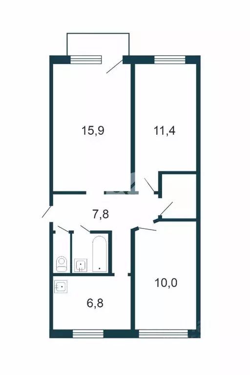 3-к кв. Новосибирская область, Искитим Подгорный мкр, 29 (58.0 м) - Фото 2