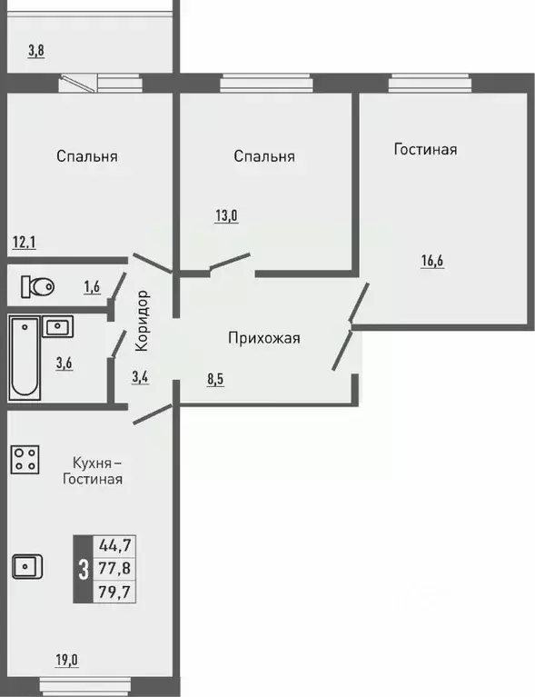 4-к кв. Орловская область, Орловский район, д. Жилина ул. Садовая, 2к2 ... - Фото 0
