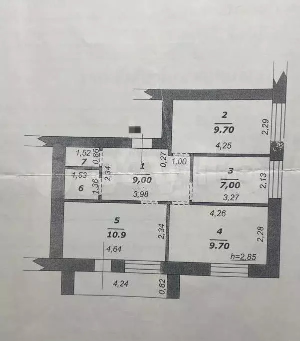 3-к. квартира, 49,7 м, 2/3 эт. - Фото 0