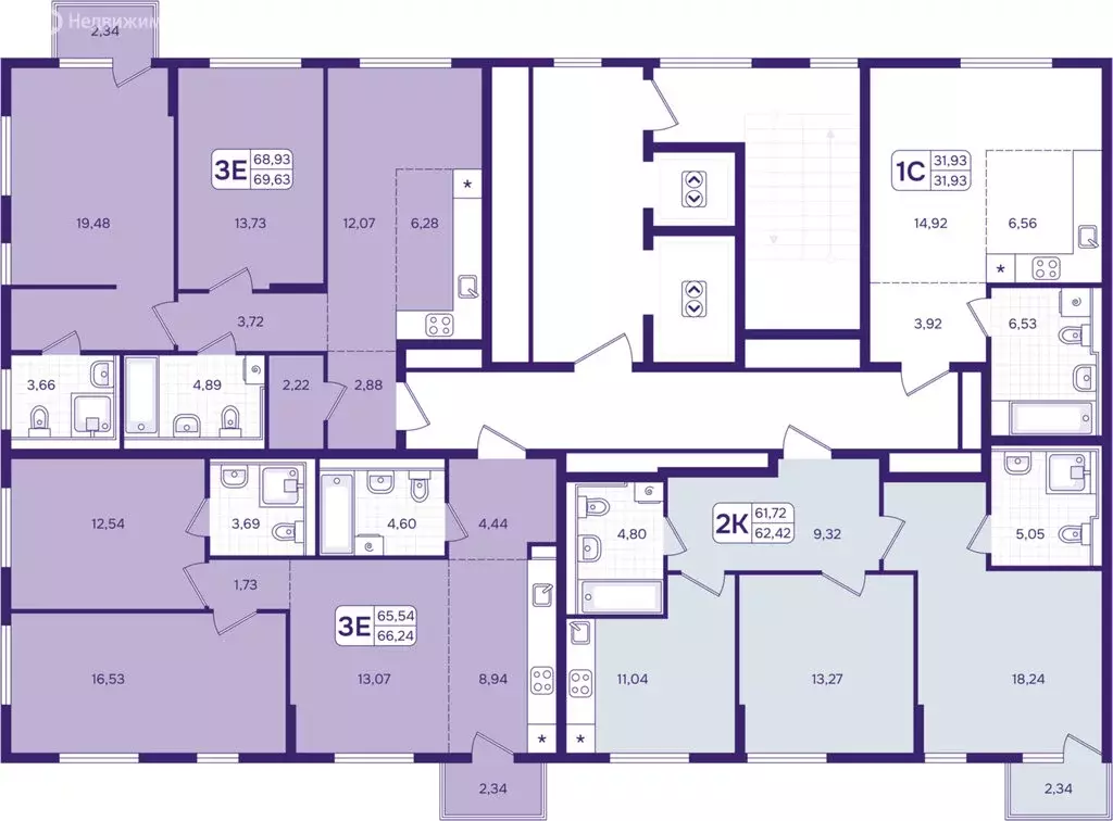 3-комнатная квартира: Владивосток, Первомайский район (69.63 м) - Фото 2