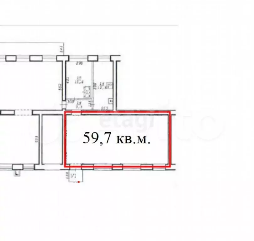 Продам помещение свободного назначения, 59.7 м - Фото 1