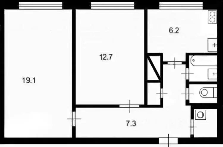 2-к кв. Санкт-Петербург ул. Симонова, 2 (45.0 м) - Фото 1