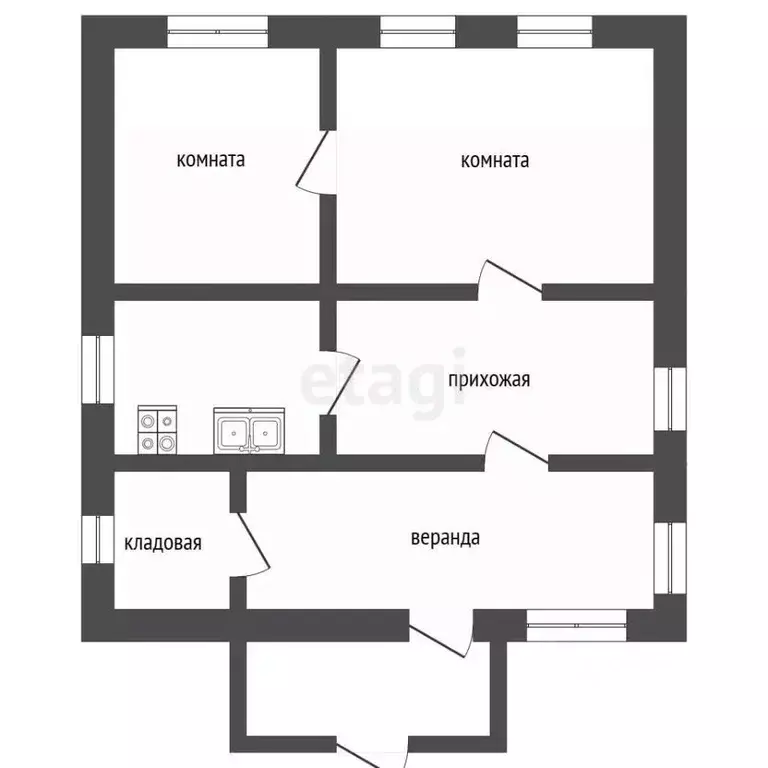 Дом в Алтайский край, Барнаул ул. Кутузова, 89 (45 м) - Фото 2