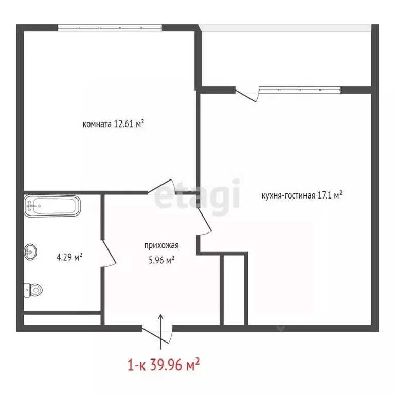 1-к кв. Свердловская область, Екатеринбург Солнечный жилрайон,  (39.96 ... - Фото 1