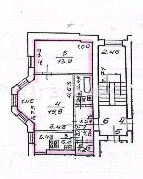 2-к кв. Санкт-Петербург Турбинная ул., 37 (50.2 м) - Фото 2