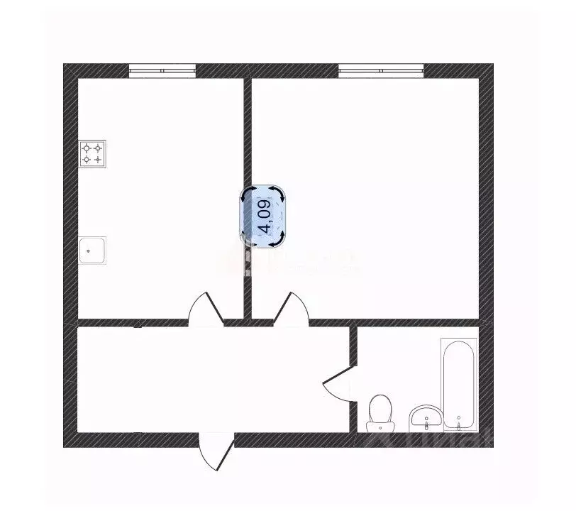 1-к кв. Ямало-Ненецкий АО, Новый Уренгой Советский мкр, 3 (31.7 м) - Фото 1