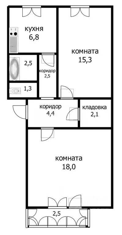 2-к кв. Краснодарский край, Анапа муниципальный округ, с. Юровка ул. ... - Фото 1