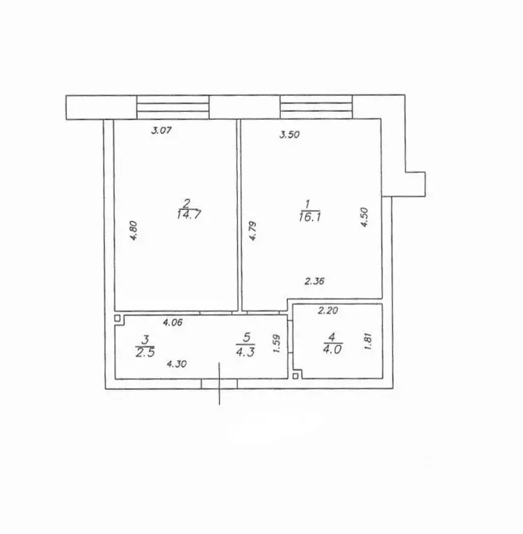 1-к кв. Татарстан, Казань ул. Николая Ершова, 65В (41.6 м) - Фото 2