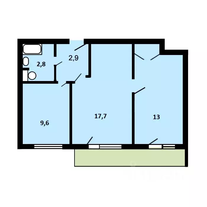 2-к кв. Москва Дубнинская ул., 4К2 (46.0 м) - Фото 1