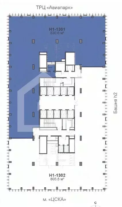 Помещение свободного назначения в Москва Ходынский бул., 6с1 (831 м) - Фото 2