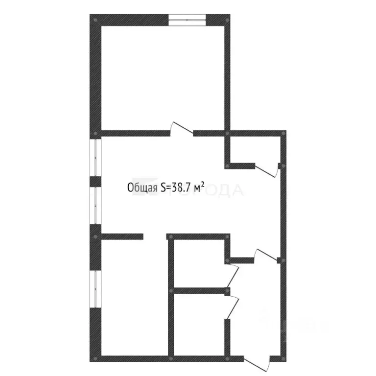 2-к кв. Алтайский край, Барнаул просп. Строителей, 17 (38.7 м) - Фото 2